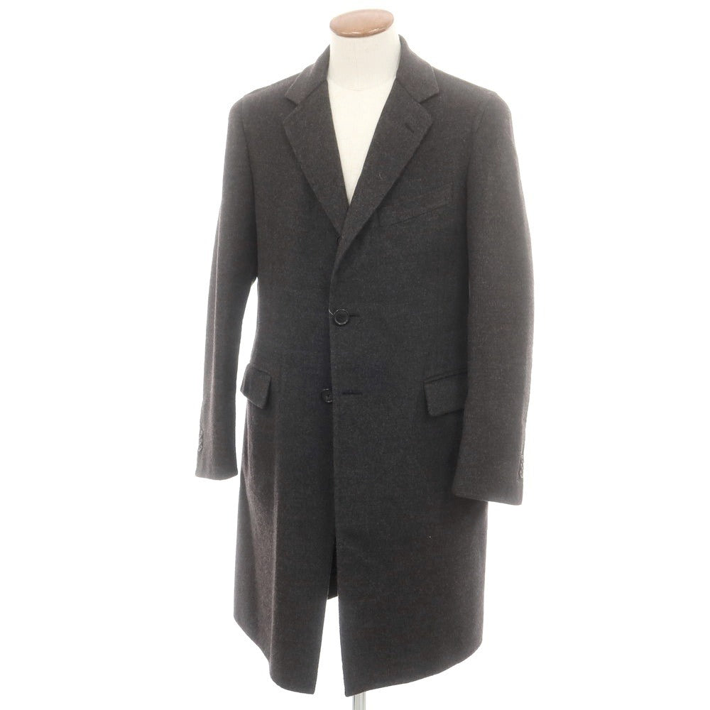 【中古】ベルベスト Belvest ウール アンコン チェスターフィールドコート ダークグレー【 48 】【 状態ランクB 】【 メンズ 】