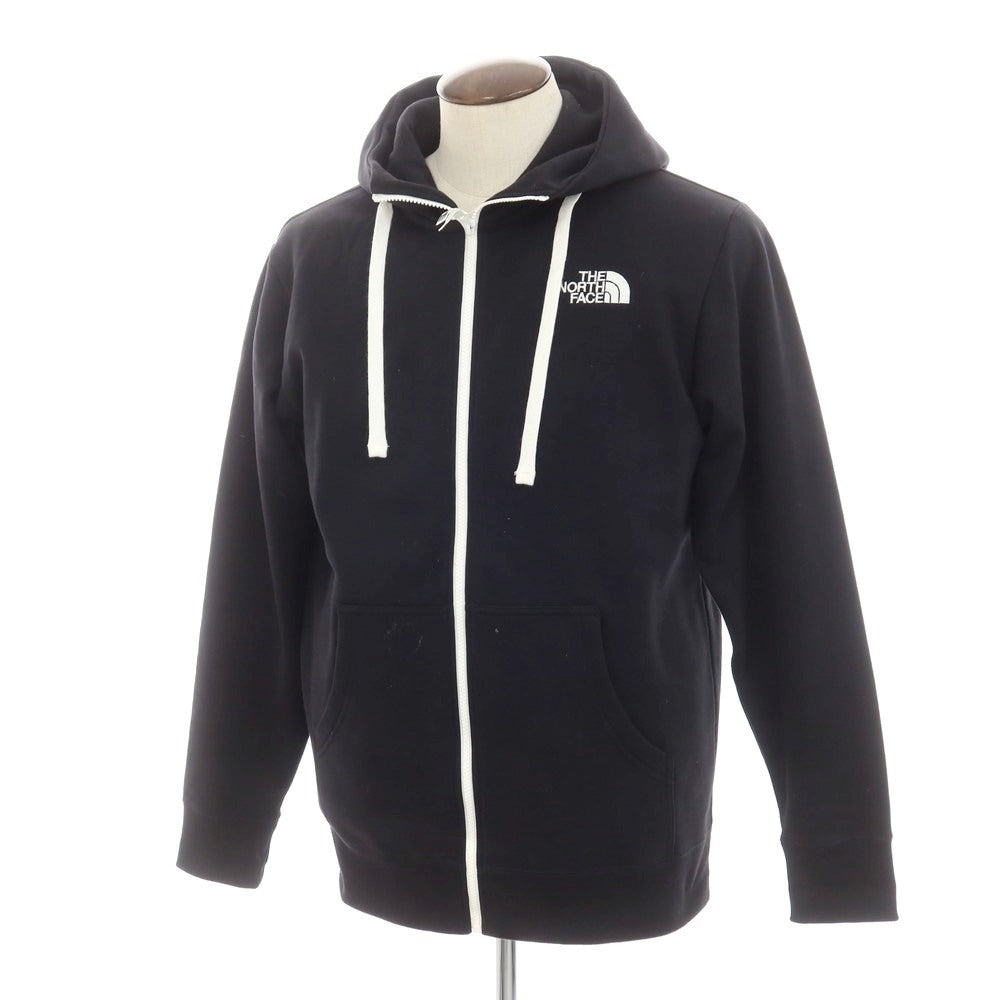【中古】ザノースフェイス THE NORTH FACE コットンポリエステル ジップアップ パーカー ブラック【 L 】【 状態ランクC 】【 メンズ 】