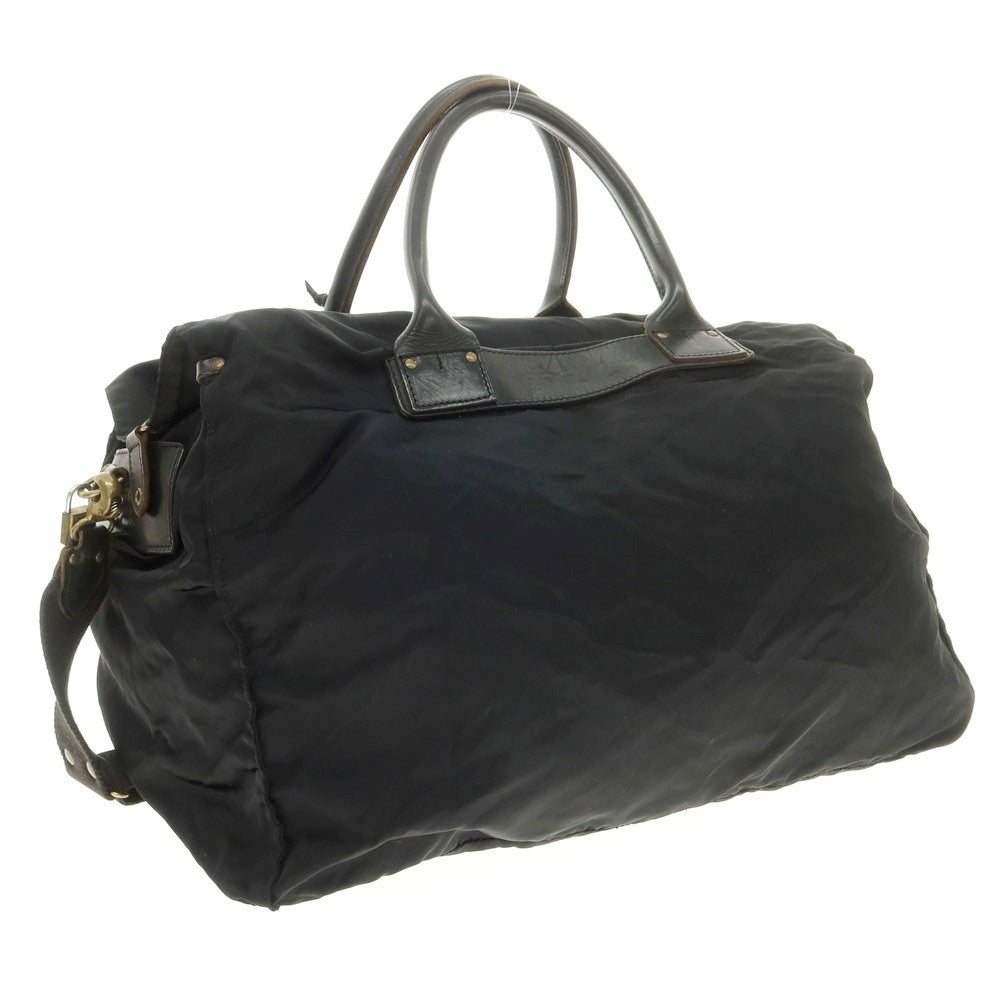 【中古】フェリージ Felisi P3 ナイロン ボストンバッグ ブラック【 状態ランクD 】【 メンズ 】