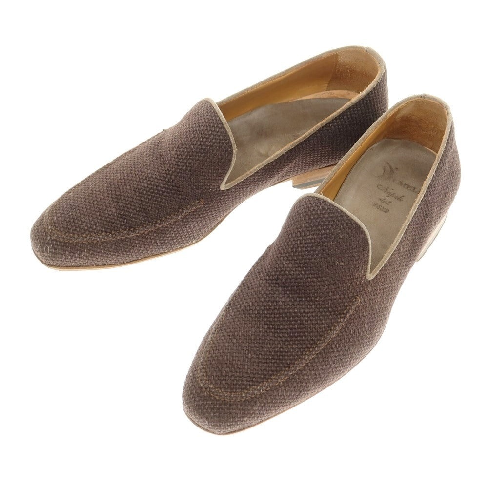 【中古】ディメッラ DI MELLA ジュートキャンバス ローファー アッシュブラウン【 6 】【 状態ランクC 】【 メンズ 】