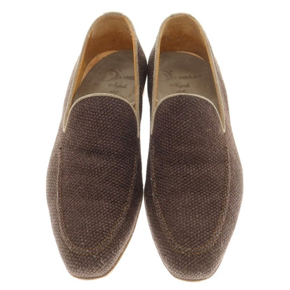 【中古】ディメッラ DI MELLA ジュートキャンバス ローファー アッシュブラウン【 6 】【 状態ランクC 】【 メンズ 】