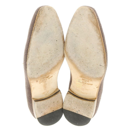 【中古】ディメッラ DI MELLA ジュートキャンバス ローファー アッシュブラウン【 6 】【 状態ランクC 】【 メンズ 】