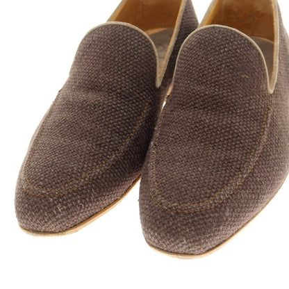【中古】ディメッラ DI MELLA ジュートキャンバス ローファー アッシュブラウン【 6 】【 状態ランクC 】【 メンズ 】
