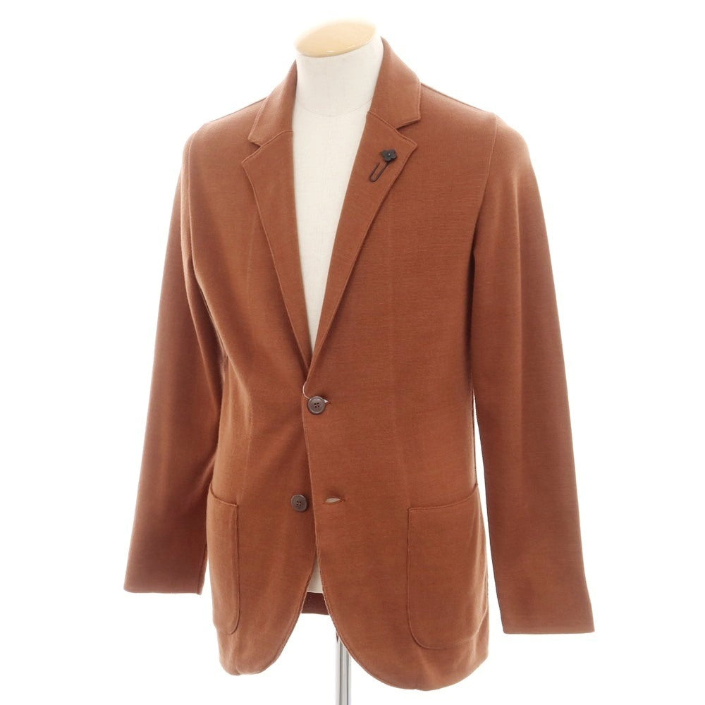 【中古】ラルディーニ LARDINI コットン ニットジャケット オレンジブラウン【 S 】【 状態ランクB 】【 メンズ 】