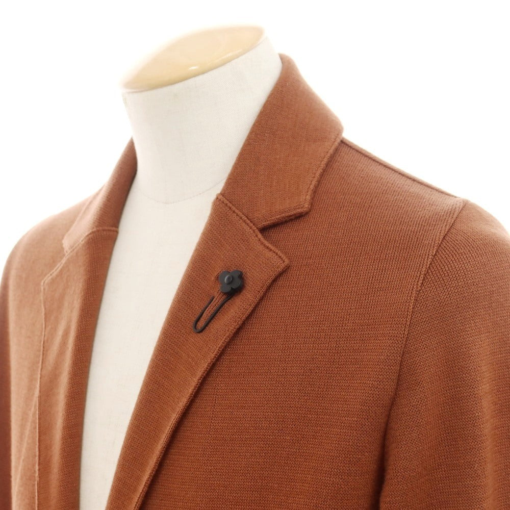 【中古】ラルディーニ LARDINI コットン ニットジャケット オレンジブラウン【 S 】【 状態ランクB 】【 メンズ 】