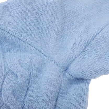 【中古】フィリッポ デ ローレンティス FILIPPO DE LAURENTIIS ケーブル編み ウールカシミヤ Vネック プルオーバーニット ライトブルー【 44 】【 状態ランクC 】【 メンズ 】