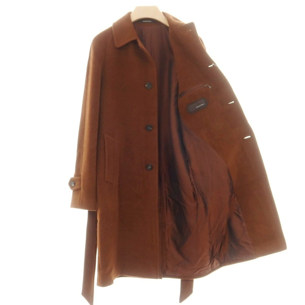 【中古】タリアトーレ TAGLIATORE アルパカウール ステンカラーコート オレンジブラウン【 サイズ42 】【 状態ランクB 】【 メンズ 】 [CPD]
