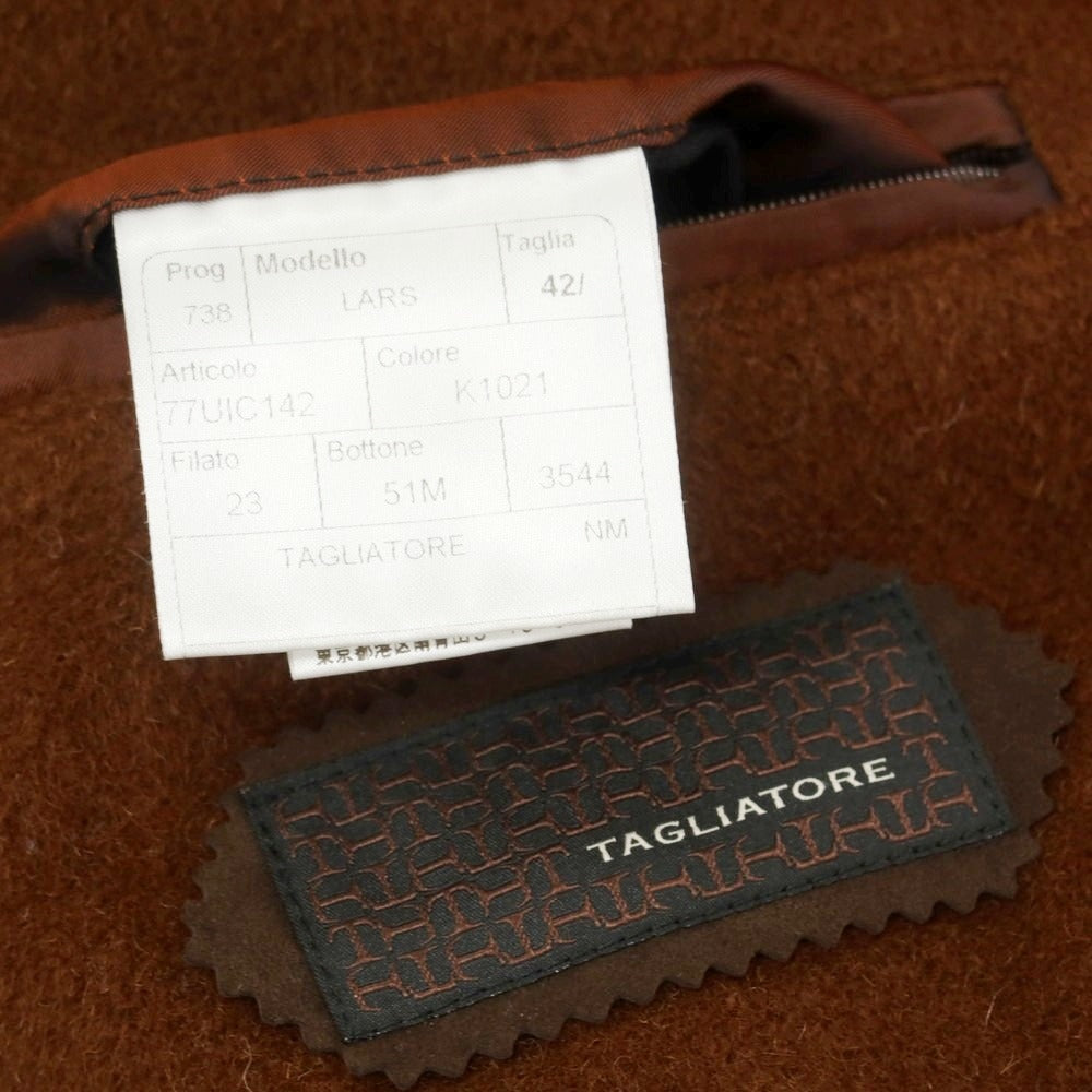 【中古】タリアトーレ TAGLIATORE アルパカウール ステンカラーコート オレンジブラウン【 サイズ42 】【 状態ランクB 】【 メンズ 】 [CPD]