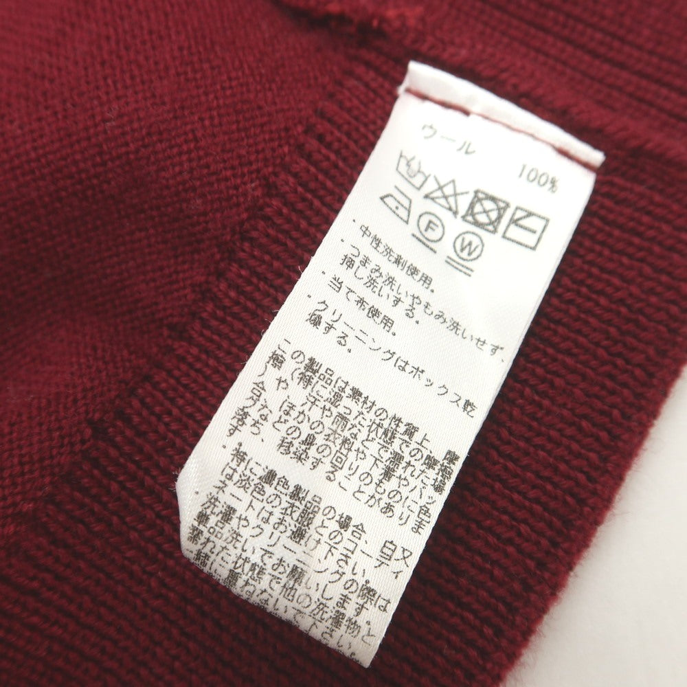 【中古】ロベルトコリーナ ROBERTO COLLINA ハイゲージ ウール タートルネック プルオーバーニット ワインレッド【 44 】【 状態ランクC 】【 メンズ 】