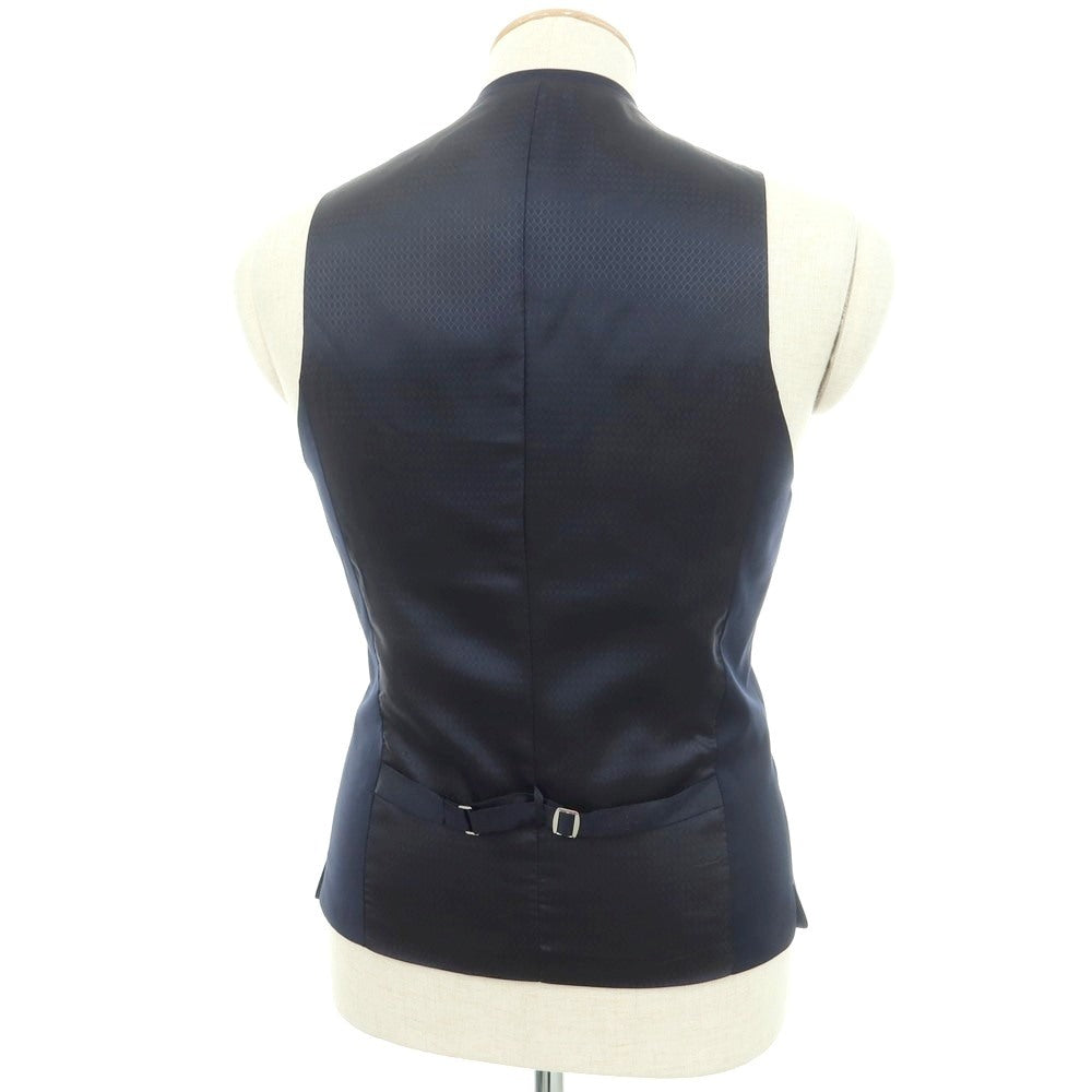 【中古】スーツセレクト SUIT SELECT ストレッチウール ベスト ジレ ネイビー【 Y4 】【 状態ランクA 】【 メンズ 】