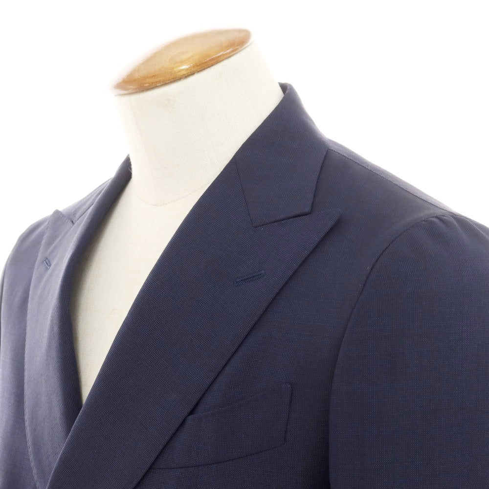 【中古】【未使用】カスタムテーラー ビームス Custom Tailor BEAMS ウールモヘヤ ダブルスーツ ネイビー【 表記なし（Ｍ位） 】【 状態ランクS 】【 メンズ 】