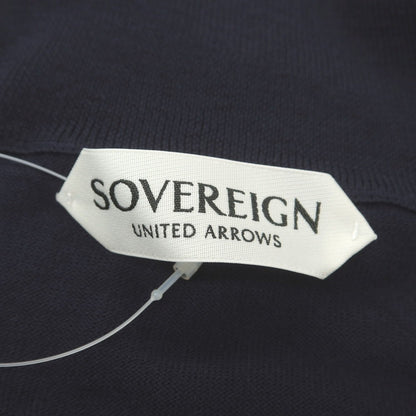 【中古】ソブリン SOVEREIGN ハイゲージ ウールポリエステル ハーフジップ プルオーバーニット ネイビー【 M 】【 状態ランクB 】【 メンズ 】