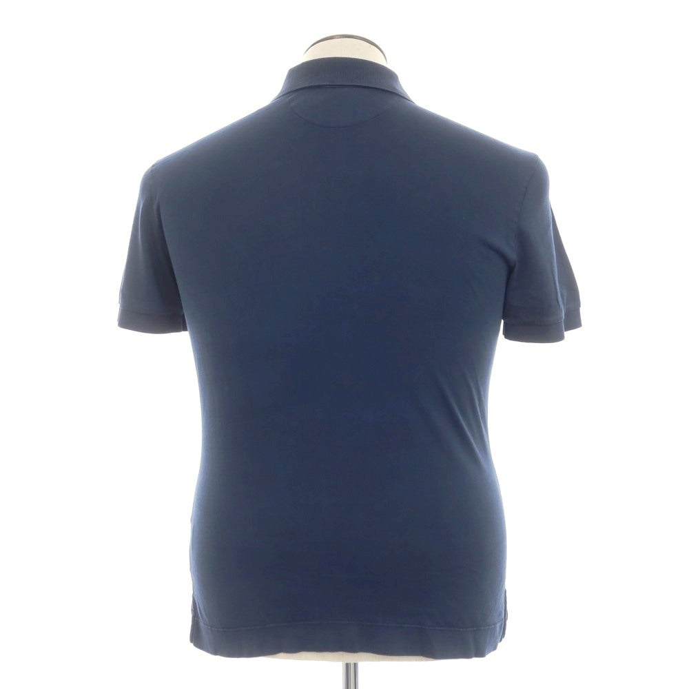 【中古】ジレリブルーニ Girelli Bruni コットン 半袖ポロシャツ ネイビー【 48 】【 状態ランクB 】【 メンズ 】