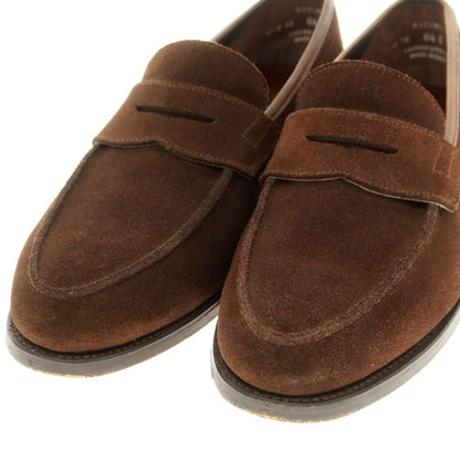 【中古】クロケットアンドジョーンズ CROCKETT&amp;JONES RICHMOND スエード コインローファー ブラウン【 6 1/2E 】【 状態ランクB 】【 メンズ 】