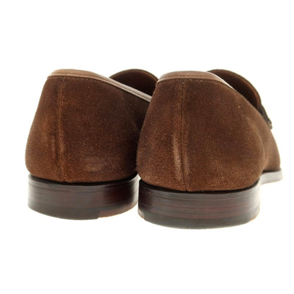 【中古】クロケットアンドジョーンズ CROCKETT&amp;JONES RICHMOND スエード コインローファー ブラウン【 6 1/2E 】【 状態ランクB 】【 メンズ 】