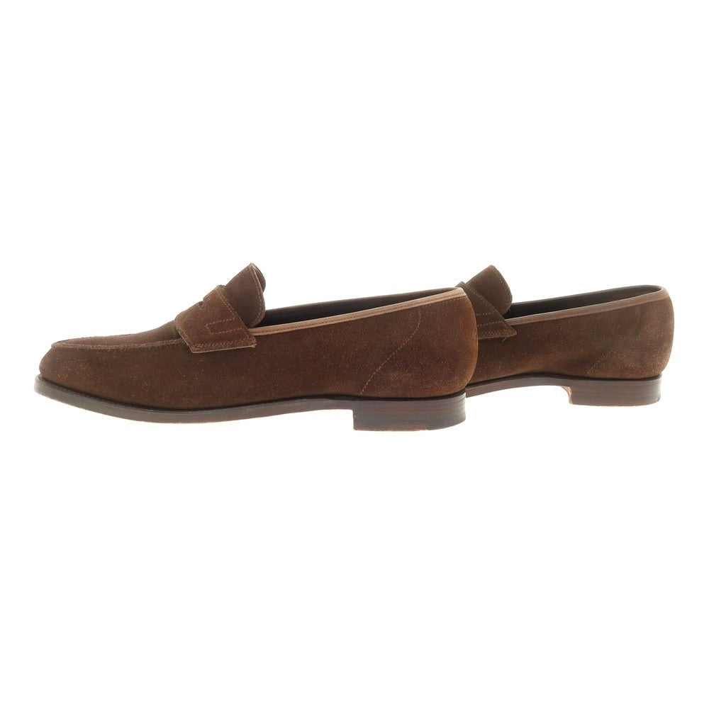 【中古】クロケットアンドジョーンズ CROCKETT&amp;JONES RICHMOND スエード コインローファー ブラウン【 6 1/2E 】【 状態ランクB 】【 メンズ 】