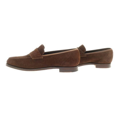 【中古】クロケットアンドジョーンズ CROCKETT&amp;JONES RICHMOND スエード コインローファー ブラウン【 6 1/2E 】【 状態ランクB 】【 メンズ 】