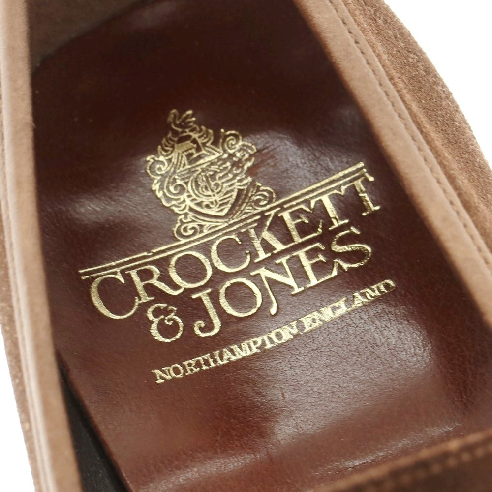 【中古】クロケットアンドジョーンズ CROCKETT&amp;JONES RICHMOND スエード コインローファー ブラウン【 6 1/2E 】【 状態ランクB 】【 メンズ 】