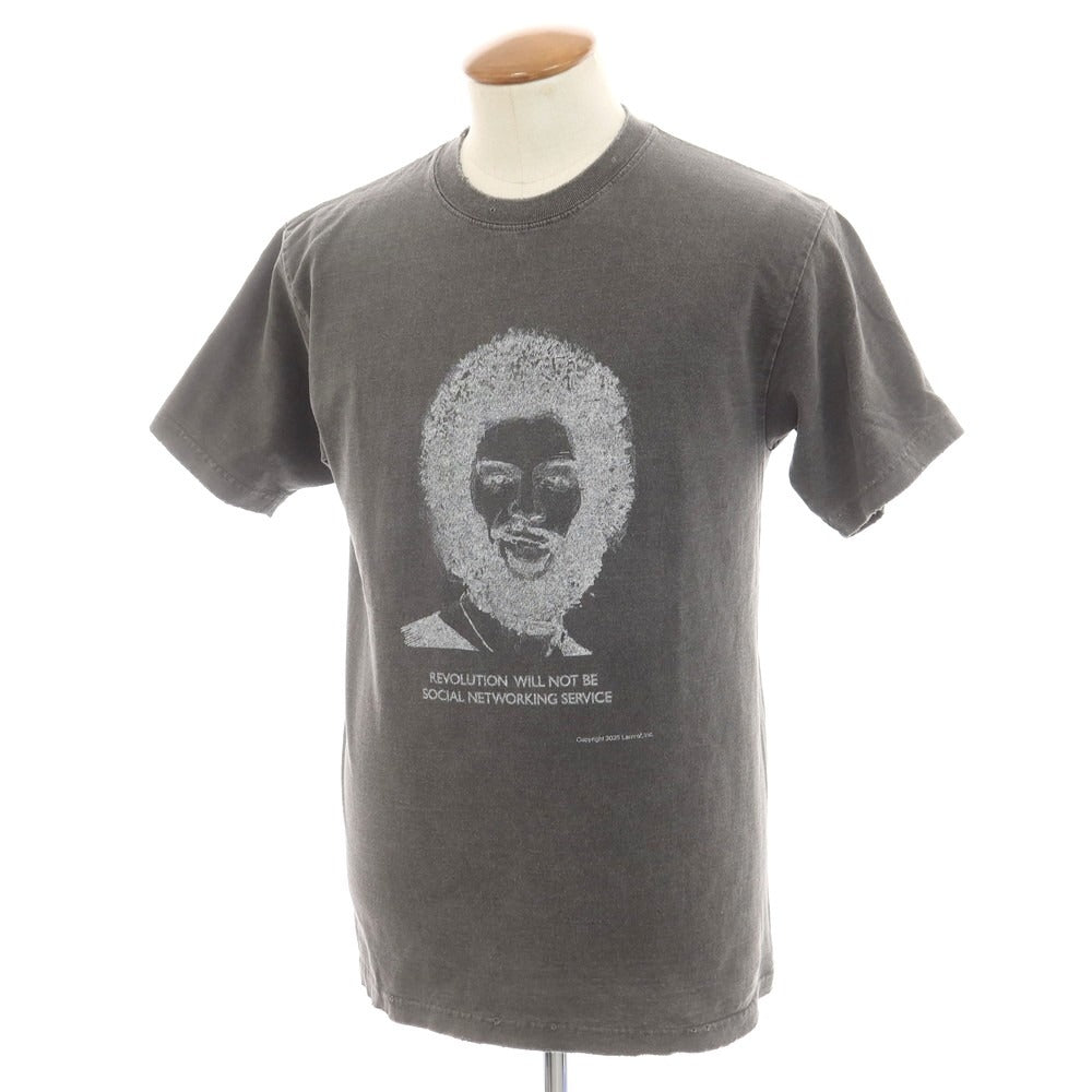 【中古】ラムロフ LAMROF 2025年春夏 ダメージ加工 コットン クルーネック 半袖Ｔシャツ ダークグレー【 2 】【 状態ランクA 】【 メンズ 】