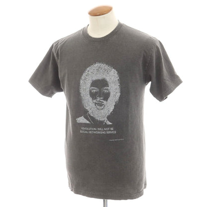 【中古】ラムロフ LAMROF 2025年春夏 ダメージ加工 コットン クルーネック 半袖Ｔシャツ ダークグレー【 2 】【 状態ランクA 】【 メンズ 】