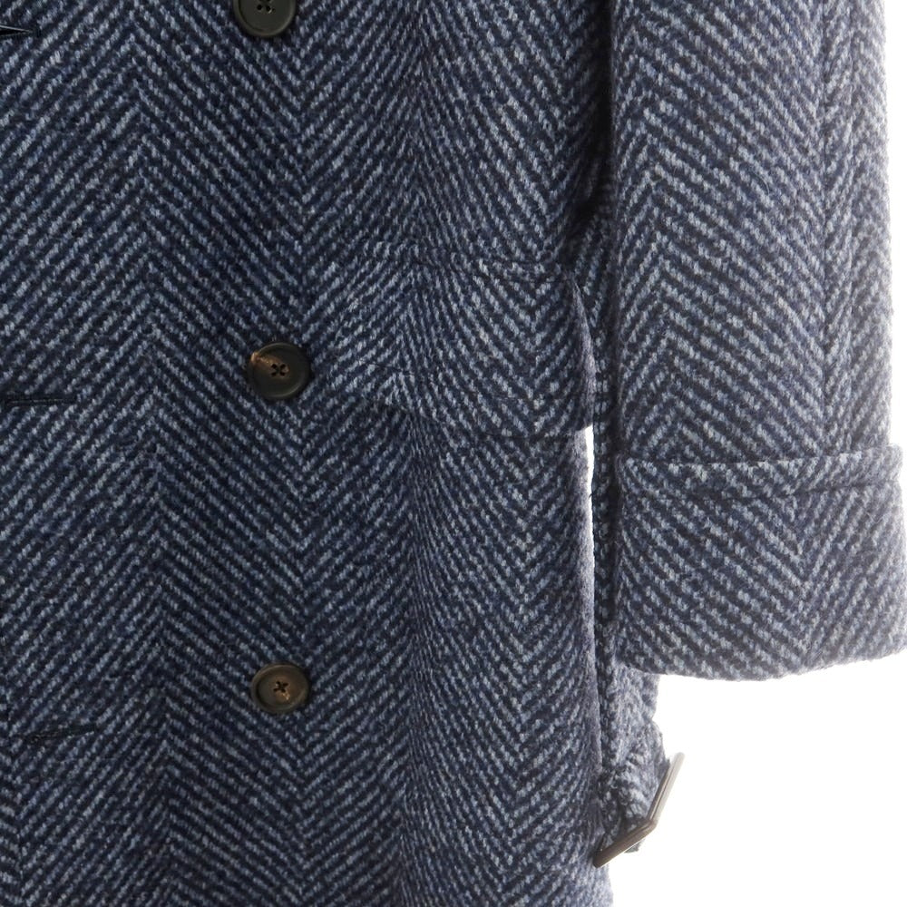 【中古】ラルディーニ LARDINI ウールアルパカ ダブルブレストコート ブルー【 52 】【 状態ランクB 】【 メンズ 】