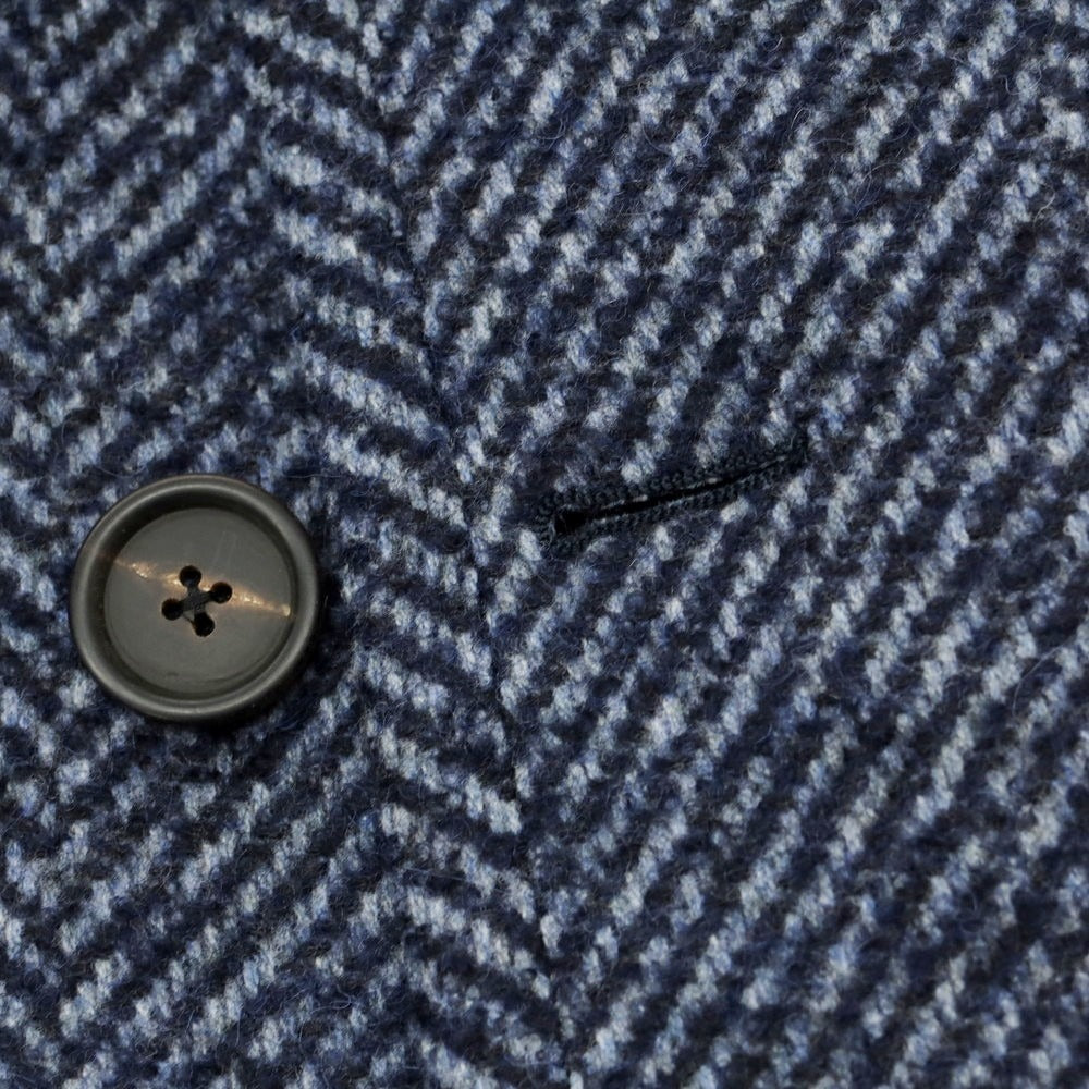 【中古】ラルディーニ LARDINI ウールアルパカ ダブルブレストコート ブルー【 52 】【 状態ランクB 】【 メンズ 】