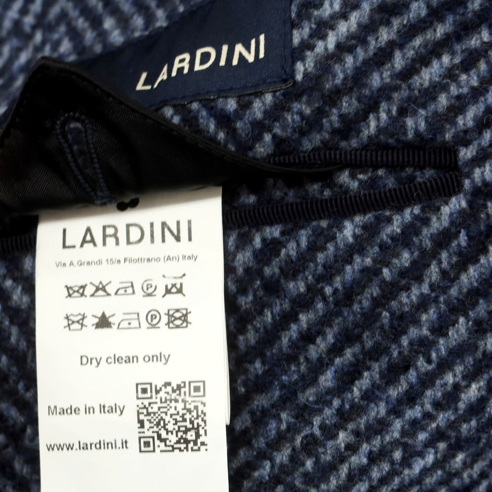 【中古】ラルディーニ LARDINI ウールアルパカ ダブルブレストコート ブルー【 52 】【 状態ランクB 】【 メンズ 】
