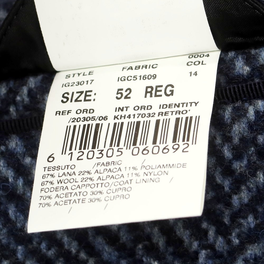 【中古】ラルディーニ LARDINI ウールアルパカ ダブルブレストコート ブルー【 52 】【 状態ランクB 】【 メンズ 】