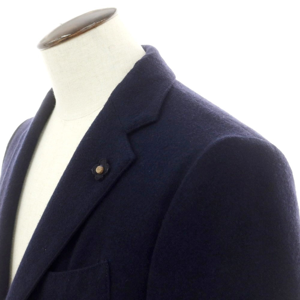 【中古】ラルディーニ LARDINI ウールカシミヤ テーラードジャケット ネイビー【 52 】【 状態ランクC 】【 メンズ 】