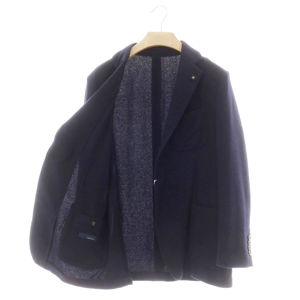 【中古】ラルディーニ LARDINI ウールカシミヤ テーラードジャケット ネイビー【 52 】【 状態ランクC 】【 メンズ 】