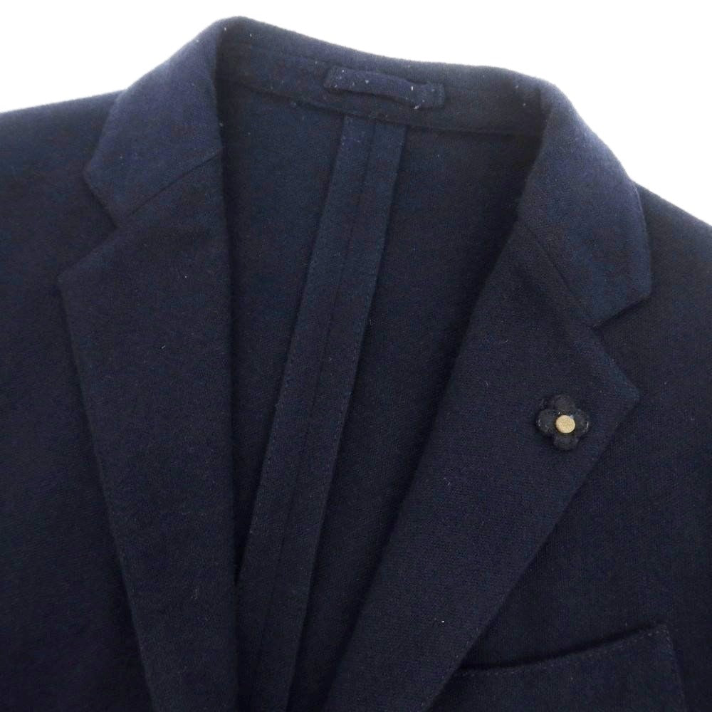 【中古】ラルディーニ LARDINI ウールカシミヤ テーラードジャケット ネイビー【 52 】【 状態ランクC 】【 メンズ 】