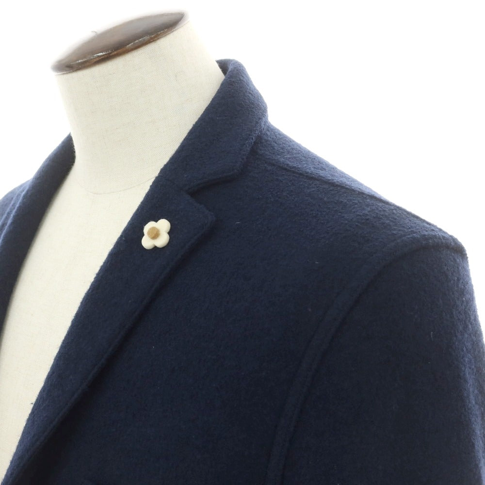 【中古】ラルディーニ LARDINI ウールジャージー カジュアルジャケット ネイビー【 XL 】【 状態ランクB 】【 メンズ 】