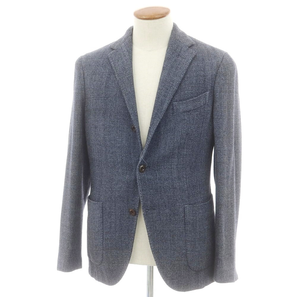 【中古】ボリオリ BOGLIOLI ウールコットン COAT テーラードジャケット グレイッシュネイビー【 46 】【 状態ランクB 】【 メンズ 】