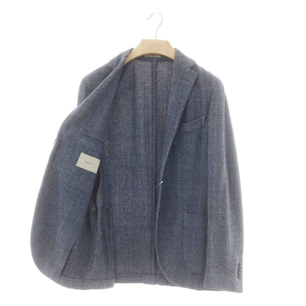 【中古】ボリオリ BOGLIOLI ウールコットン COAT テーラードジャケット グレイッシュネイビー【 46 】【 状態ランクB 】【 メンズ 】