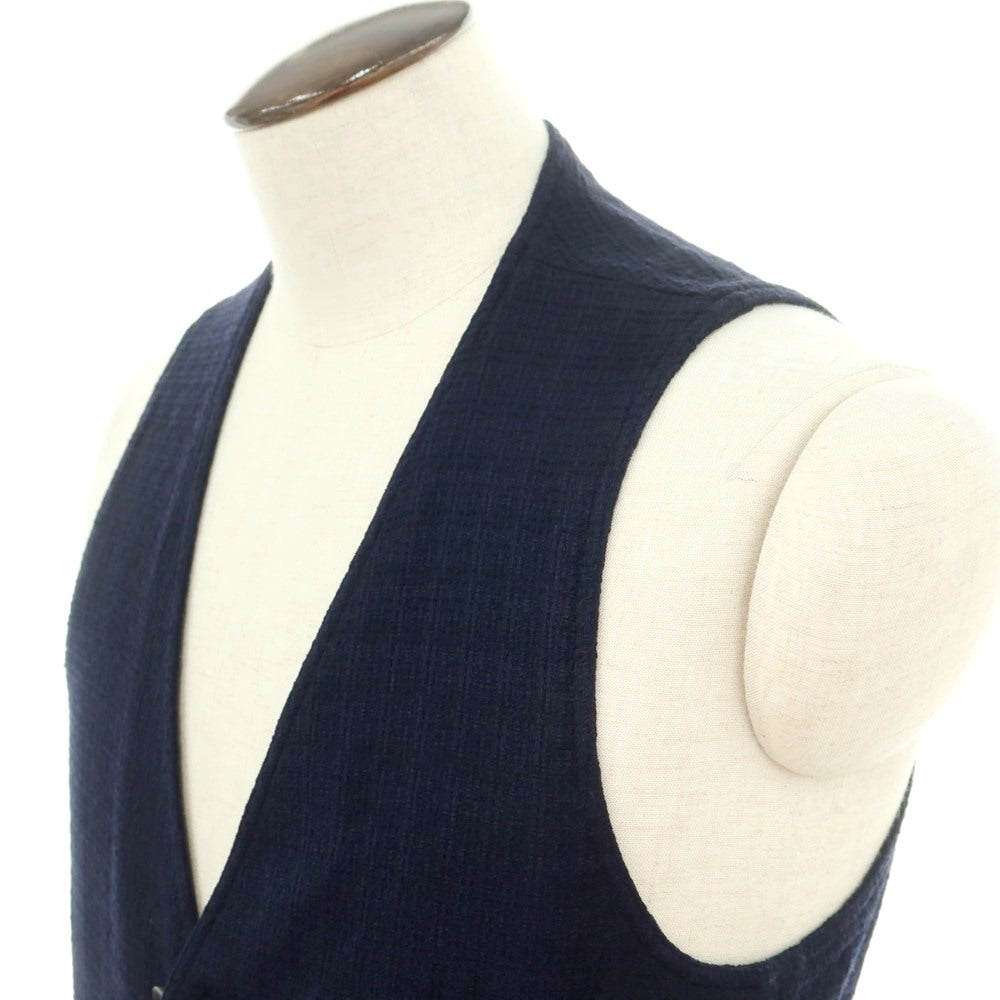 【中古】ラルディーニ LARDINI ウールジャージー ジレ ベスト ネイビー【 50 】【 状態ランクB 】【 メンズ 】