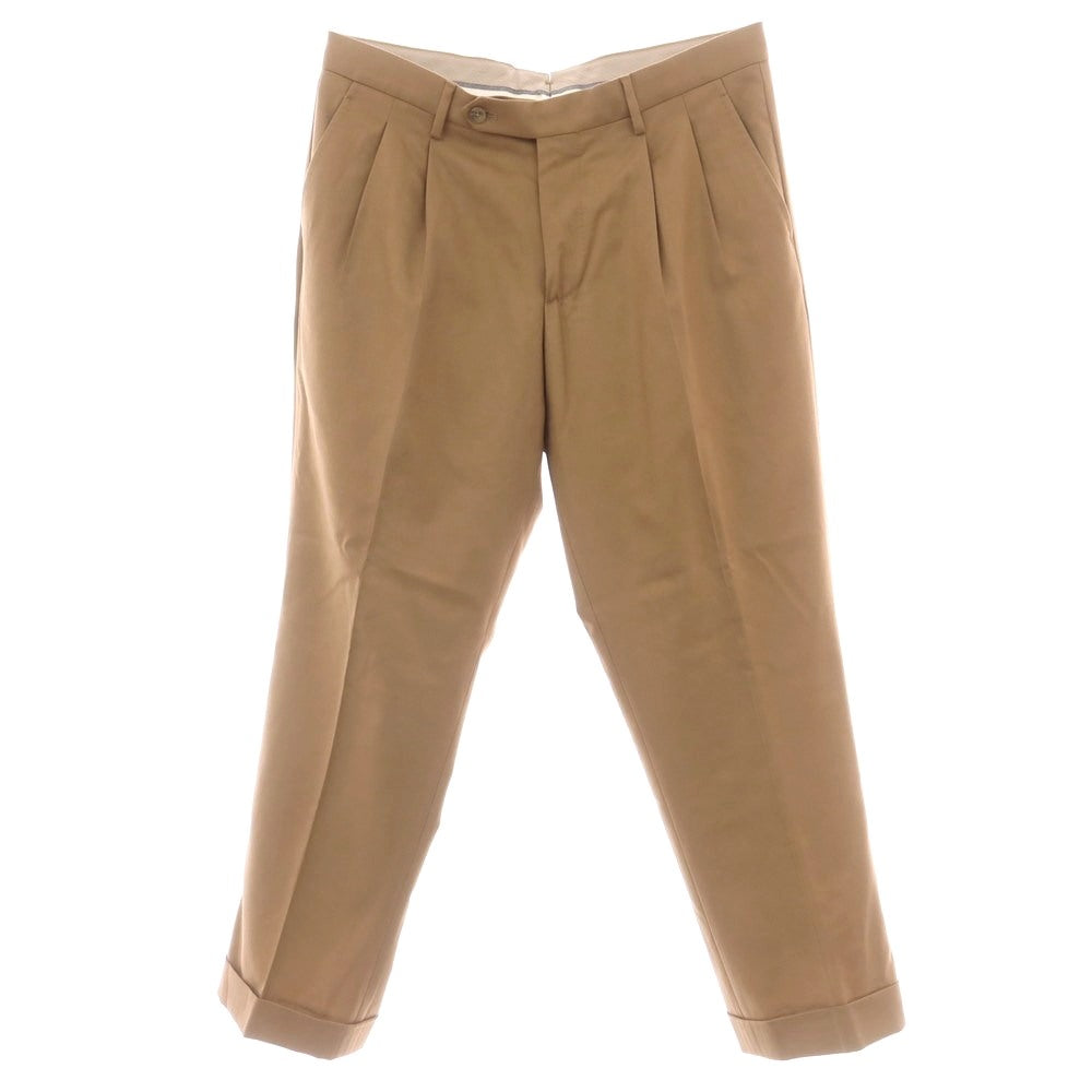 【中古】ベルウィッチ BERWICH ウール ドレススラックスパンツ キャメルベージュ系【 48 】【 状態ランクB 】【 メンズ 】