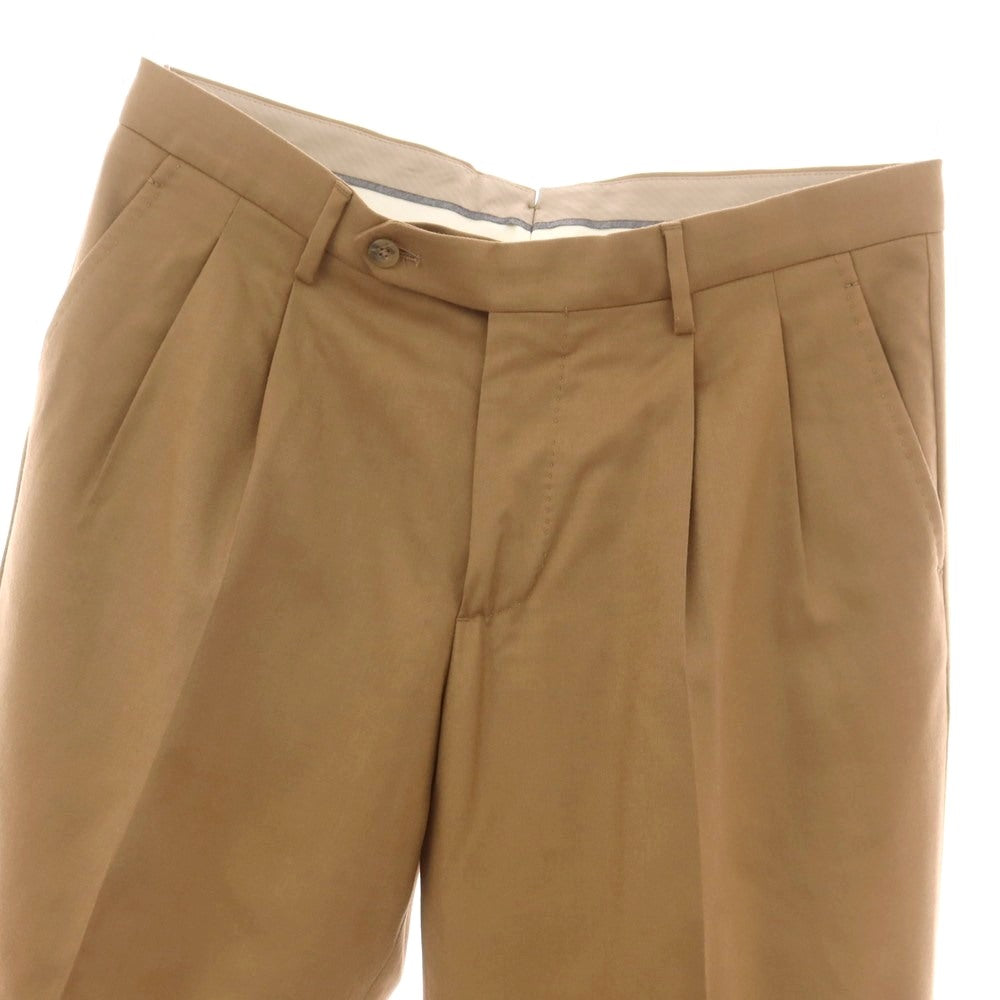 【中古】ベルウィッチ BERWICH ウール ドレススラックスパンツ キャメルベージュ系【 48 】【 状態ランクB 】【 メンズ 】