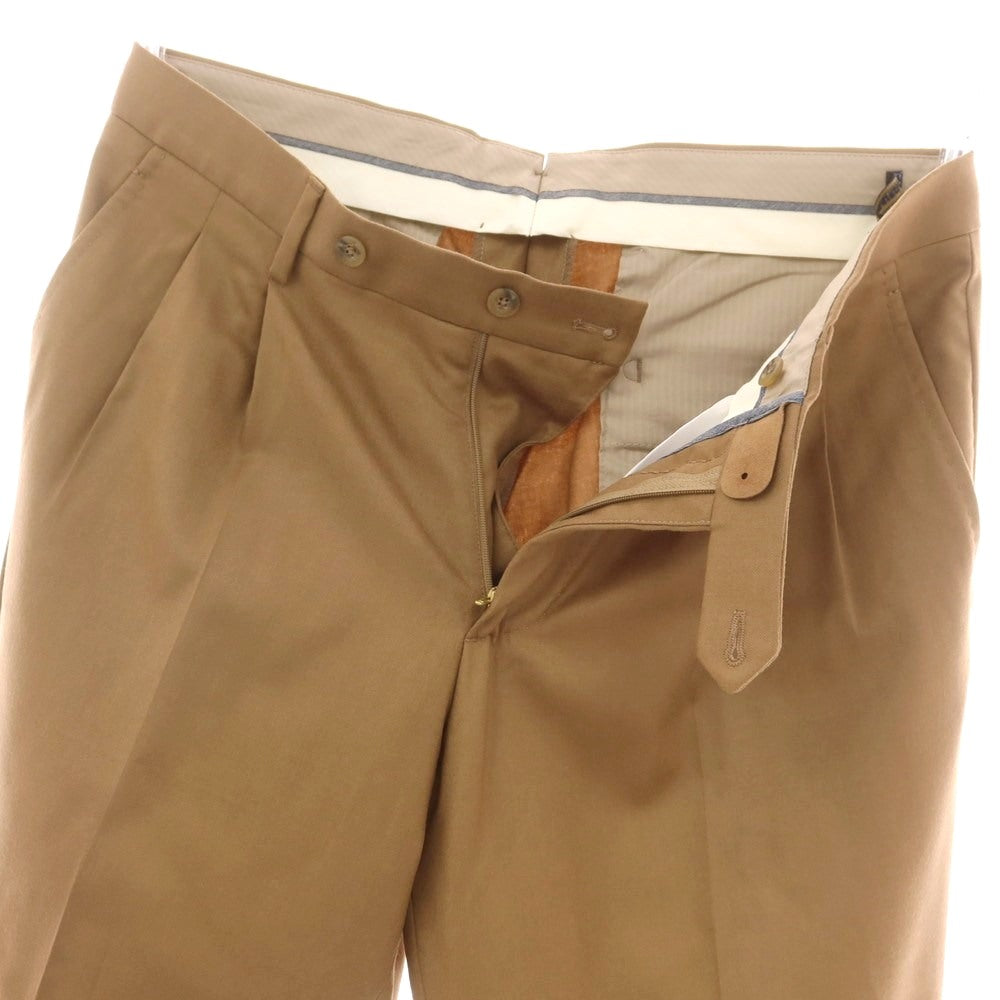 【中古】ベルウィッチ BERWICH ウール ドレススラックスパンツ キャメルベージュ系【 48 】【 状態ランクB 】【 メンズ 】