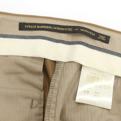 【中古】ベルウィッチ BERWICH ウール ドレススラックスパンツ キャメルベージュ系【 48 】【 状態ランクB 】【 メンズ 】
