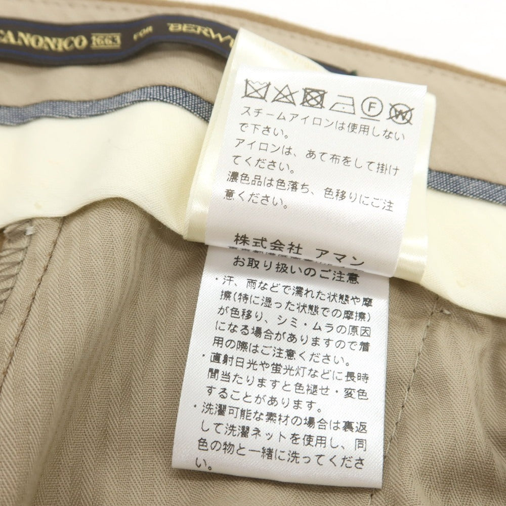 【中古】ベルウィッチ BERWICH ウール ドレススラックスパンツ キャメルベージュ系【 48 】【 状態ランクB 】【 メンズ 】