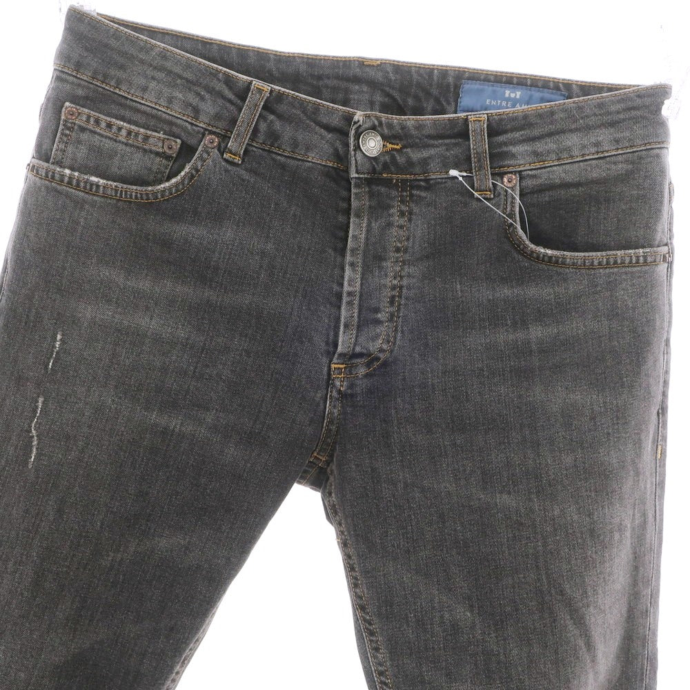 【中古】アントレアミ ENTRE AMIS ダメージ加工 ストレッチ コットン ジーンズ デニムパンツ グレー【 32/46 】【 状態ランクB 】【 メンズ 】