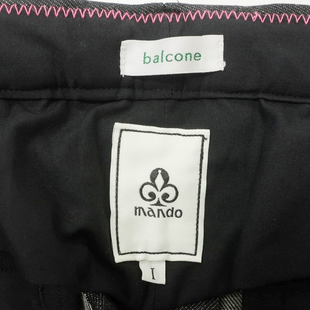 【中古】マンド Mando ストレッチ コットン デニム カジュアルスラックスパンツ ブラック系【 1 】【 状態ランクB 】【 メンズ 】