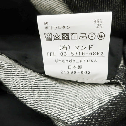 【中古】マンド Mando ストレッチ コットン デニム カジュアルスラックスパンツ ブラック系【 1 】【 状態ランクB 】【 メンズ 】