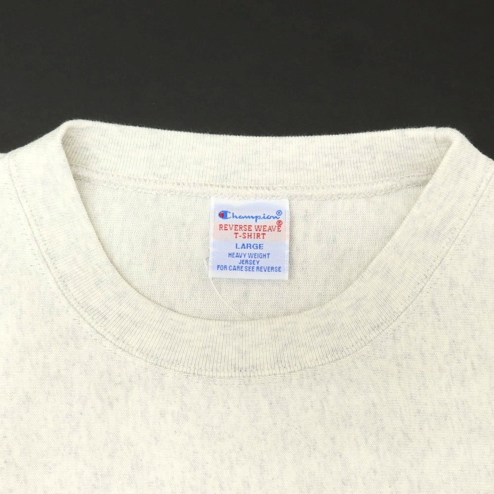 【中古】チャンピオン Champion コットン系 リバースウィーブ型 クルーネック 半袖Ｔシャツ オートミール【サイズL】【 状態ランクB 】【 メンズ 】 [EPD]