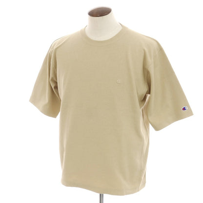 【中古】チャンピオン Champion コットン系 リバースウィーブ型 クルーネック 半袖Ｔシャツ ベージュ【 L 】【 状態ランクB 】【 メンズ 】