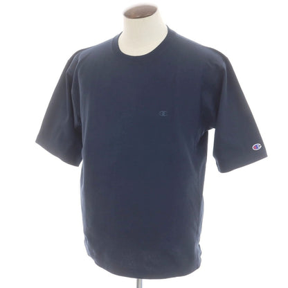 [Used] Champion Cotton Reverse Weave Crew Neck Short Sleeve T-Shirt Navy [L] [Condition Rank B] [Men&