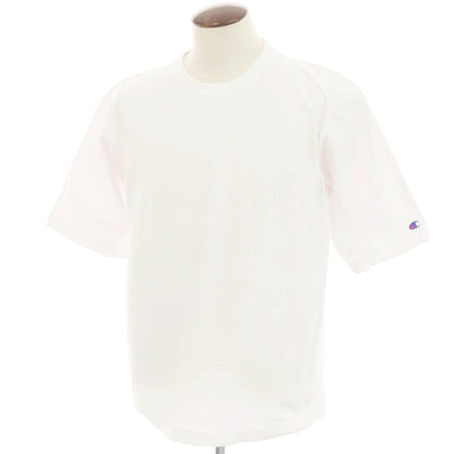 【中古】チャンピオン Champion コットン系 リバースウィーブ型 クルーネック 半袖Ｔシャツ ホワイト【 L 】【 状態ランクB 】【 メンズ 】