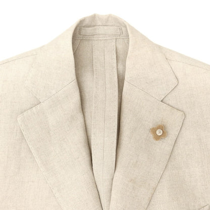 【中古】ラルディーニ LARDINI リネン 3つボタンスーツ ライトベージュ【 42 】【 状態ランクD 】【 メンズ 】