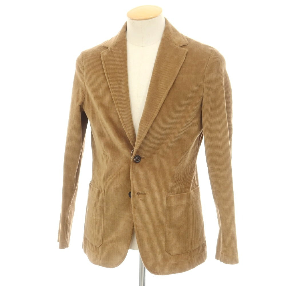 【中古】ティージャケット T-JACKET コットンカシミヤ コーデュロイ カジュアルジャケット ブラウン【 S 】【 状態ランクB 】【 メンズ 】 [CPD]