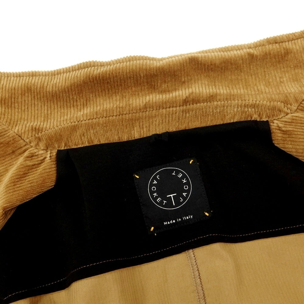 【中古】ティージャケット T-JACKET コットンカシミヤ コーデュロイ カジュアルジャケット ブラウン【 S 】【 状態ランクB 】【 メンズ 】 [CPD]